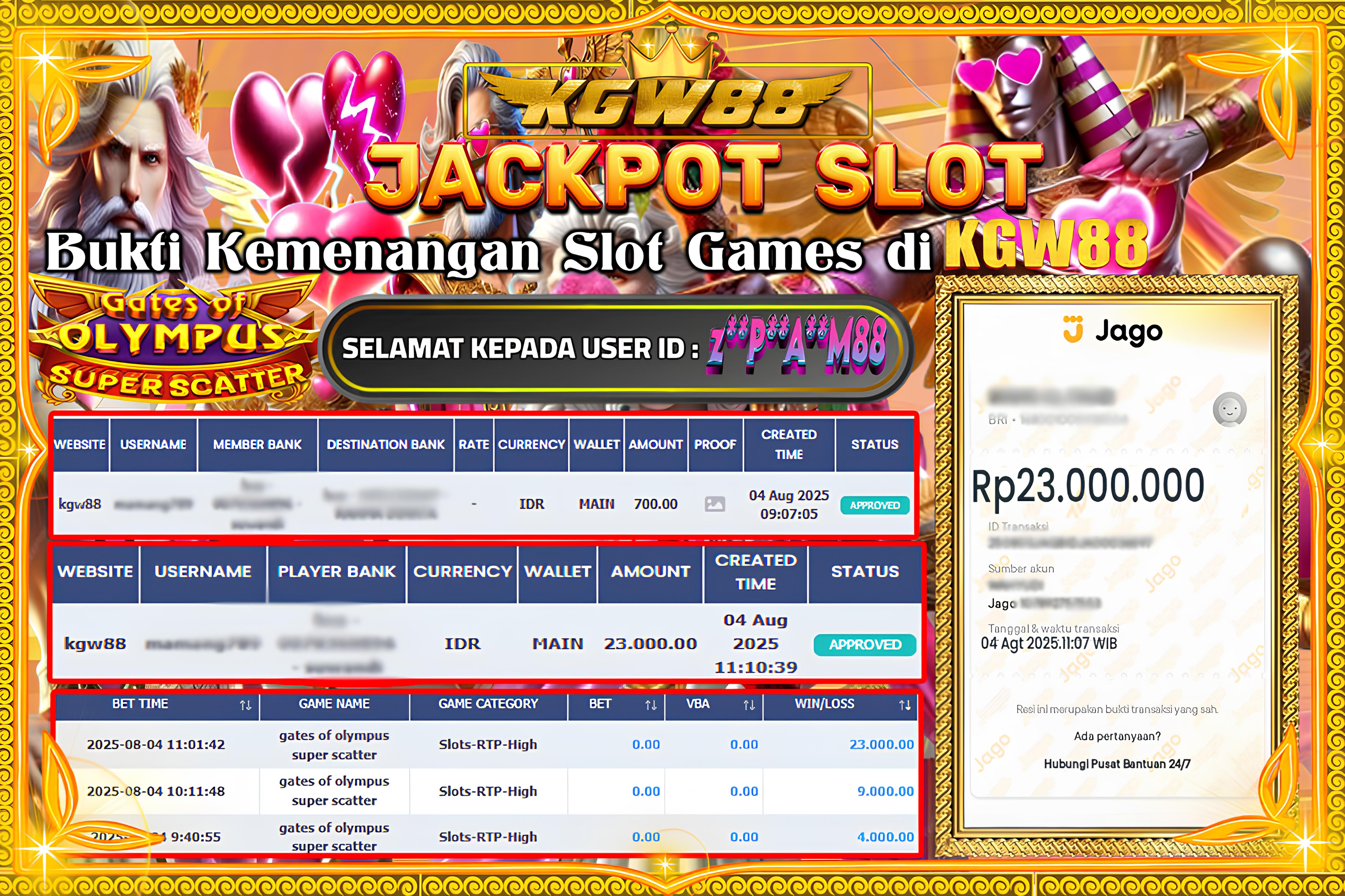 KGW88 JACKPOT Werewolf's Hunt Rp.23.000.000,- LUNAS